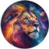 WGLINGX Puzzle 1000 Teile für Erwachsene, Fantasy-Löwe, 1000-teiliges rundes Puzzle für Erwachsene, anspruchsvolles DIY-Denkspiel, perfektes Familienspiel oder dekoratives Geschenk, 1000 Teile (67,5x67,5cm)