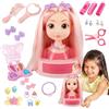 Generico Set Salone di Bellezza per Bambine - Testa Di Bambola Per Acconciature E Make Up | Kit Parrucchiera Travestimento con Orecchini Ferro Ricci Fermagli per Casa Asilo Scuola Materna