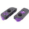 eXtremeRate D-Pad Tasti Kit Pulsante ABXY SR SL L R ZR ZL Croci Direzionali Trigger Ricambio per Nintendo Switch/OLED Joycon,Senza Joycon-Trasparente Viola
