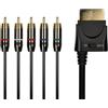 Speedlink MAX-X 5.1 Component Cable with Optical - Black [Edizione: Regno Unito]