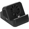 MAMJENNI Docking station per TV per Switch con ventola di raffreddamento, porta USB aggiuntiva, supporto di ricarica portatile, adattatore da Type-C a interfaccia multimediale HD, supporto