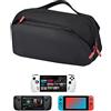 Hesupy Custodia da trasporto per ROG Ally Console Storage Bag, borsa da viaggio protettiva portatile di grande capacità per Steam Deck e console di gioco Switch