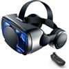 BHJAYIGS Occhiali VR, Visore Realtà Virtuale 3D, VR Visore Cuffie, Glasses 3D con Lenti HD Anti Luce Blu, Compatibili con Smartphone iPhone Android da 4,7-7,2 Pollici, Regalo di Natale, Regalo(B)