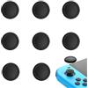 SMLBJUTE Coperture di ricambio per joystick Nintendo Switch/Oled/Lite, in silicone, per joystick analogico, impugnature per joystick Nintendo Switch, cover per joystick analogica (8 pezzi, nero)