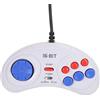 SIXRUN Mini Console di Gioco Portatile Gamepad Ergonomico Portatile per con Funzione, Materiale ABS Bianco