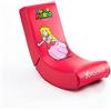 X Rocker Officially Licensed Nintendo Super Mario Bros Video Rocker Gaming Chair for Juniors, Folding Rocking Seat- JOY Collection (Pink, Princess Peach)