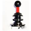 Digitalkey Joystick EDIERRE Mod. 02/P XL con Boccola Filettata Lunga, Montaggio su Plance (Nero_Rosso)