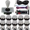 SJ@JX Arcade Game Controller DIY Kit Microswitch Button 4&8 Way Joystick Zero Delay USB Encoder Fighting Stick Handles Console for PC MAME Raspberry Pi Retropie
