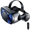 BHJAYIGS Occhiali VR, Visore Realtà Virtuale 3D, VR Visore Cuffie, Glasses 3D con Lenti HD Anti Luce Blu, Compatibili con Smartphone iPhone Android da 4,7-7,2 Pollici, Regalo di Natale, Regalo(F)