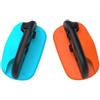 Generico 2 mouse controller da gioco, mini mouse ergonomici portatili con impugnatura sinistra+destra, supporto controller e custodia per Switch 2 per J-Con (Blu-Arancione)
