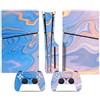 LNMLRBXEXZ Compatibile Con Adesivi Skin Per PS5 Slim Skin Disc Edition & Per Digital Console Controller Vinyl Cover Skins Wraps Scratch Resistant Compatible 35361 Avvolgimento(Disc Version)