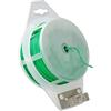 LWMLWM Confezione da 1 filo da giardino, 100 m, rivestito in plastica, per piante, bobina con taglierino, antiruggine, verde
