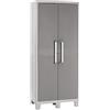 Toomax armadio Urban XL con 4 ripiani regolabili, colore grigio chiaro/grigio tortora, dimensioni cm 78x49x182h.