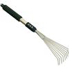 BRIXO Scopa da Giardino 9 Denti Platinum Manico Alluminio 50 Cm
