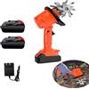 Ysislybin Motocicletta elettrica, 21 V portatile Motocoltore con 2 batterie 3000 mAh e ricarica, mini motobineuse senza fili con 4 file di denti, coltivatore per orto, cantiere, coltivazione del suolo