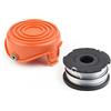 ARMYJY Linea di bobina del tagliabordi e 1 tappo della bobina di ricambio per il trimmer per Black & Decker GL675 GL680 GL685 GL686 GL687 GL690