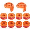 MUFUSHAN 8 Pack WA0004/WA0010 Bobina per Decespugliatore,2 Copertura Compatibile con Worx Decespugliatore WG150 WG163E WG183E WG157E