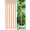 VIPMORE Confezione da 6 antenne da giardinaggio in rame per elettrocoltura da 38,1 cm, pali per piante elettroculturali, filo di rame per pali da giardino, anelli tensori in rame, kit di aste di supporto per