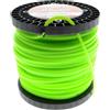 BURG Filo per Decespugliatore Professionale, Sezione Quadrata, 5,0 mm x 80 m, Verde Fluorescente