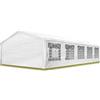 TOOLPORT Tendone per feste gazebo 5x10 m bianco PE 350 N impermeabile protezione UV tenda giardino sagre eventi mercati esterno
