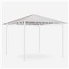 Produce Shop Gazebo 3x3 Metri Giardino Acciaio Antivento Style UV - Bianco