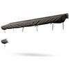 Jet-Line Telo di copertura per tenda da sole, 5 m, colore nero, protezione dai raggi UV, pioggia