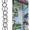 YHXAIQ Catene della Pioggia Decorativo in Lega di Alluminio, Catena per Grondaia Gocciolatoio con Drenaggio per Drenaggio Grondaie Balconi e Terrazze Domestici(Black,2m)