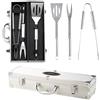 ADLER EUROPE Set di utensili per barbecue ADLER - Valigetta professionale in alluminio, strumenti resistenti in acciaio inox