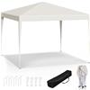 WOLTU Gazebo da Giardino Richiudibile 3x3m Gazebo da Esterno in Ferro Regolabile in Altezza Tendone Pieghevole Protezione Solare, Facile da Montare Beige