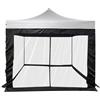 Rebecca Mobili Zanzariera per Gazebo 3x3, Telo Protettivo, Poliestere, Nero, con Lacci e Chiusura a Strappo, Lavabile - Misure HxL: 240 x 1200 cm - Art. RE6965