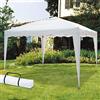 VERDELOOK Gazebo Pieghevole con Struttura in Metallo e Telo Bianco in Poliestere, 3x2 m