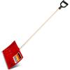 SHW-FIRE Pala da neve larga 40 cm, manico in legno robusto, pala in plastica e bordo in alluminio, ideale per pulire la neve su marciapiedi e vialetti, made in Germany