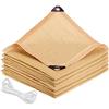 Adpavlix Tenda a Vela Ombreggiante Rettangolo, Tenda a Vela Parasole Resistente ai Raggi UV 95% Tessuto HDPE Parasole Rettangolare Traspirante for Terrazzo Balcone Giardino Piscina(3m x 1m)