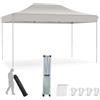 RELAX4LIFE Gazebo Pop-Up Impermeabile 445 x 300 CM, Tenda da Viaggio Pieghevole con 3 Regolazioni di Altezza, Protezione Solare, per Giardino, Spiaggia (BEIGE)