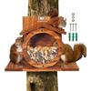 Generic Mangiatoia per scoiattoli in legno, con fori di ventilazione, scatola resistente alle intemperie per noci, pannocchie, fieno, cibo, scoiattoli, giardino, recinzione, albero, cortile