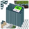 KADAX Pannelli Kadax Paddock realizzati in plastica, 60x40 cm, 4 m², 2 colori, capacità di carico fino a 1000 T, griglie da prato con manopole anti -slip (verde, rettangolare, 16 pezzi)