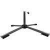 Yuanpgky Base portaombrelli portatile, pieghevole, in metallo, per esterni, giardino, spiaggia, campeggio, diametro del palo regolabile da 2,5 a 4 cm, nero