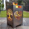 tuning-art FK01 Cestino del fuoco Barile del fuoco ciotola del fuoco Pluggable grande 50x30x30, Taglia:Cuore 45L