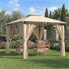 Devoko Gazebo da Giardino 3x3,Telo Gazebos 3x4 Impermeabile,Gazebo Esterno Resistente,Telaio in Metallo, Gazebos,Beige