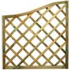 LoviStore Pannello Grigliato Sagomato in Legno Impregnato 90X90cm, Grigliato in Legno, Rete a Griglia per Siepi, Edera, Terrazzi, Balconi, Giardini (Arco 1/2 Omega)