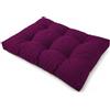 POKAR Cuscino-sedile Imbottito 120x80x12cm per Divano da Giardino, fodere asportabile e lavabile, per Bancali, comoda Seduta per Interno ed Esterno, DYI - fai da te, senza Pallet, Viola
