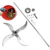 Generic Trincia- - Lame Regolabili per Tagliare l', 4 Lame in Acciaio, Ricambio per trituratore con Diametro Regolabile, Set di coltelli Ultra affilati per Tagliare Verdure per Agricoltura