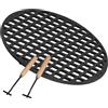 BBQ-Toro Griglia in ghisa per barbecue a sfera Ø 57 cm, diametro 54 cm, già bruciata, preseasoned, accessori per barbecue a carbonella e molto altro ancora, griglia preseasoned, griglia in ghisa,