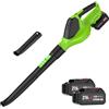 Carziyer Soffiatore Aspirapolvere a Lame con Batteria 21V Aspirapolvere Foglie Jardin 3000W Ventilatore a Foglie Potente a 5 Velocità Ventilatore da Neve per Giardino e Cura