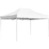 vidaXL Gazebo Pieghevole Classico Elegante Impermeabile Tenda Party Eventi Tendone da Giardino in Lega Alluminio Tessuto Oxfort PVC 4,5x3 m Bianco