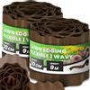 Instalguru Bordura Giardino 10 cm 18 m Profilo Prato Flessibile Separatore Aiuole Plastica Marrone Resistente Intemperie Cordolo Orto Striscia Divisoria Muretto Stop