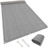 NINGBAI Telo Frangivento per Balconi 95 x 650 cm Schermo del Balcone Frangivisto per Recinzione Giardino su Misura, con Occhielli e Fascetta per Ringhiera Protezione Balcone, Grigio