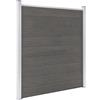 vidaXL Pannello Recinzione per Esterni con Pali Robusto Elegante Barriera da Giardino Recinto Intimità Sicurezza in WPC 180x186 cm Grigio