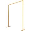 ChiicCluttr Arco di nozze quadrato, supporto in metallo, arco per palloncini, fai da te, fiori muslino, ghirlande, decorazione per feste e cerimonie, esterno interno stabile riutilizzabile, 2 x 1,5 m