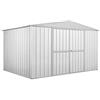 Notek Box in Acciaio Zincato Casetta da Giardino in Lamiera 3.60 x 2.60 m x h2.12 m - 130 kg - 9,1 Metri Quadri (Bianco)